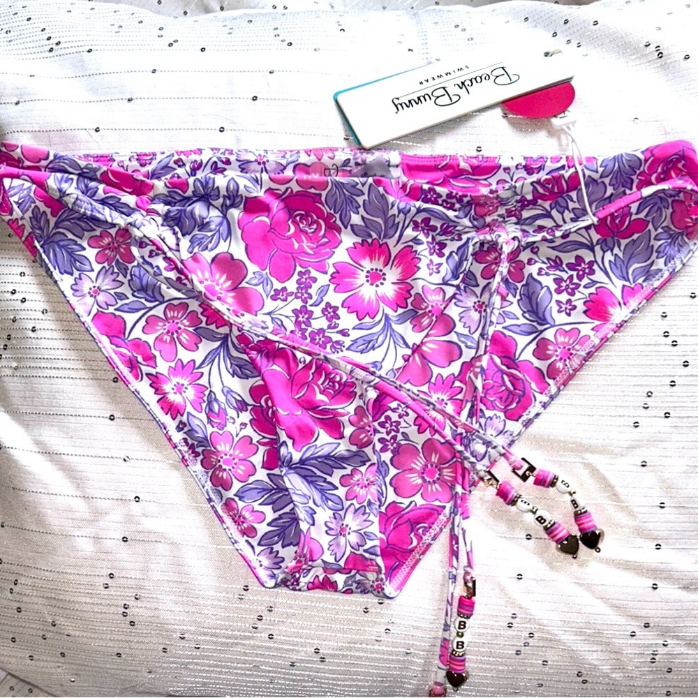 Beach Bunny Pink and Purple Keoni full bikini bottoms